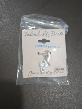 Sterling Silver Blessed Cross Bead